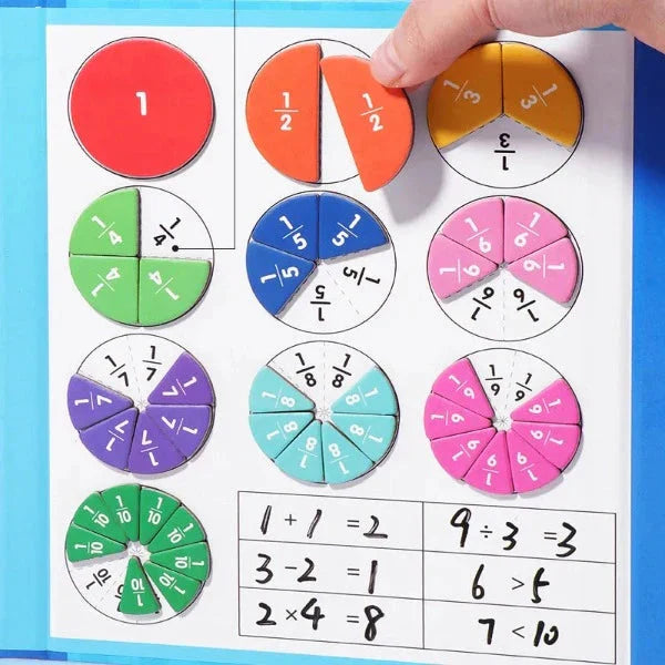 Jeu d'apprentissage de Fractions magnétique