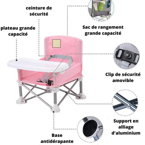 Chaise d'appoint portable pliante